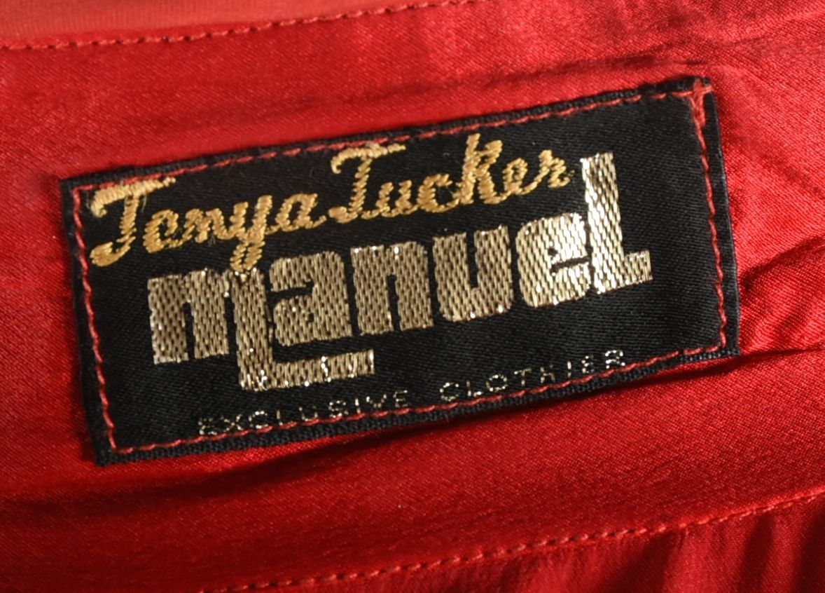 Manuel Custom Made Embroidered Blouse and Pants Embellished with Swarovski Crystal Rhinestones