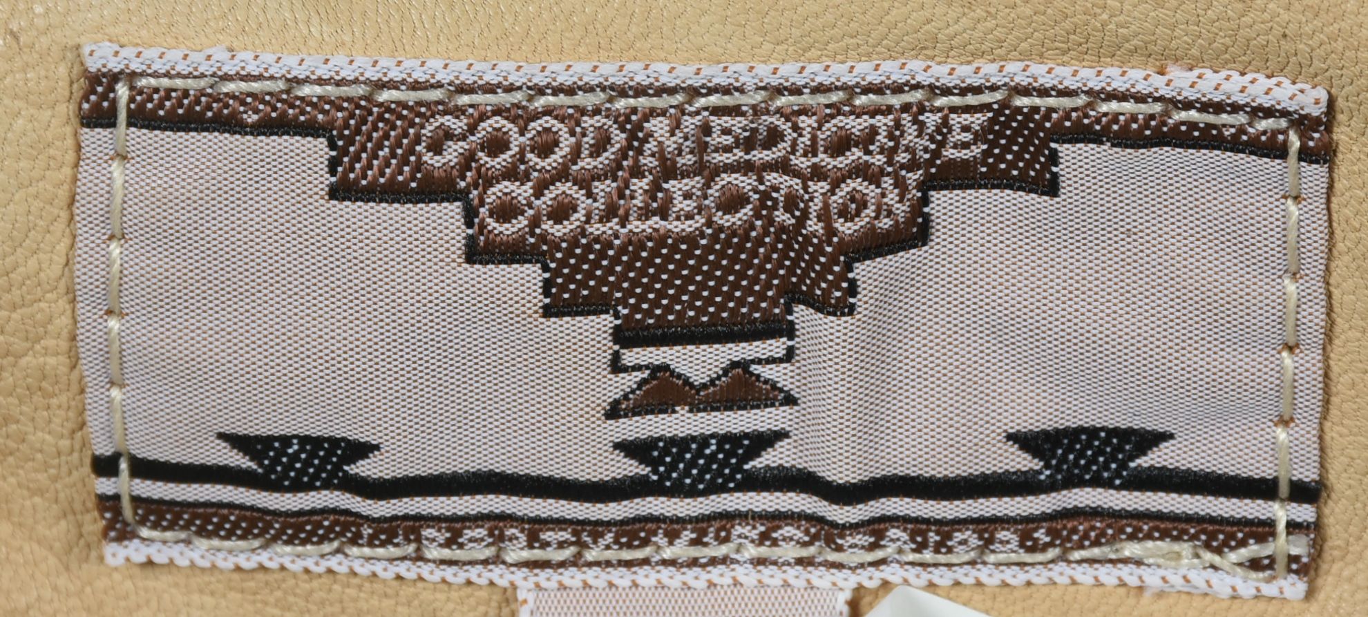 Good Medicine Collection Hand Painted Deer Skin Leather Ensemble in a Southwestern Motif with Fringe