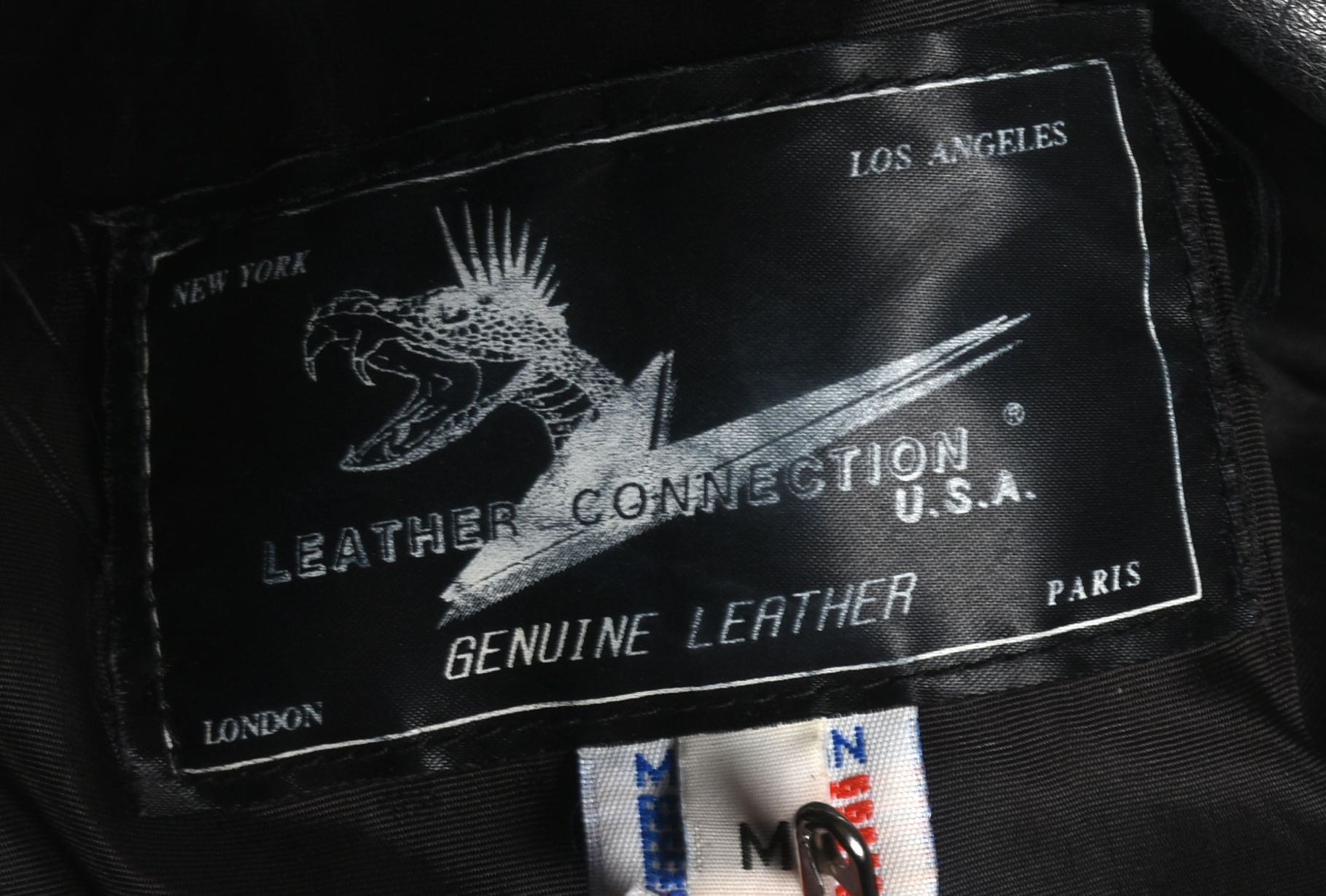 Black Leather Embellished Motorcycle Jacket