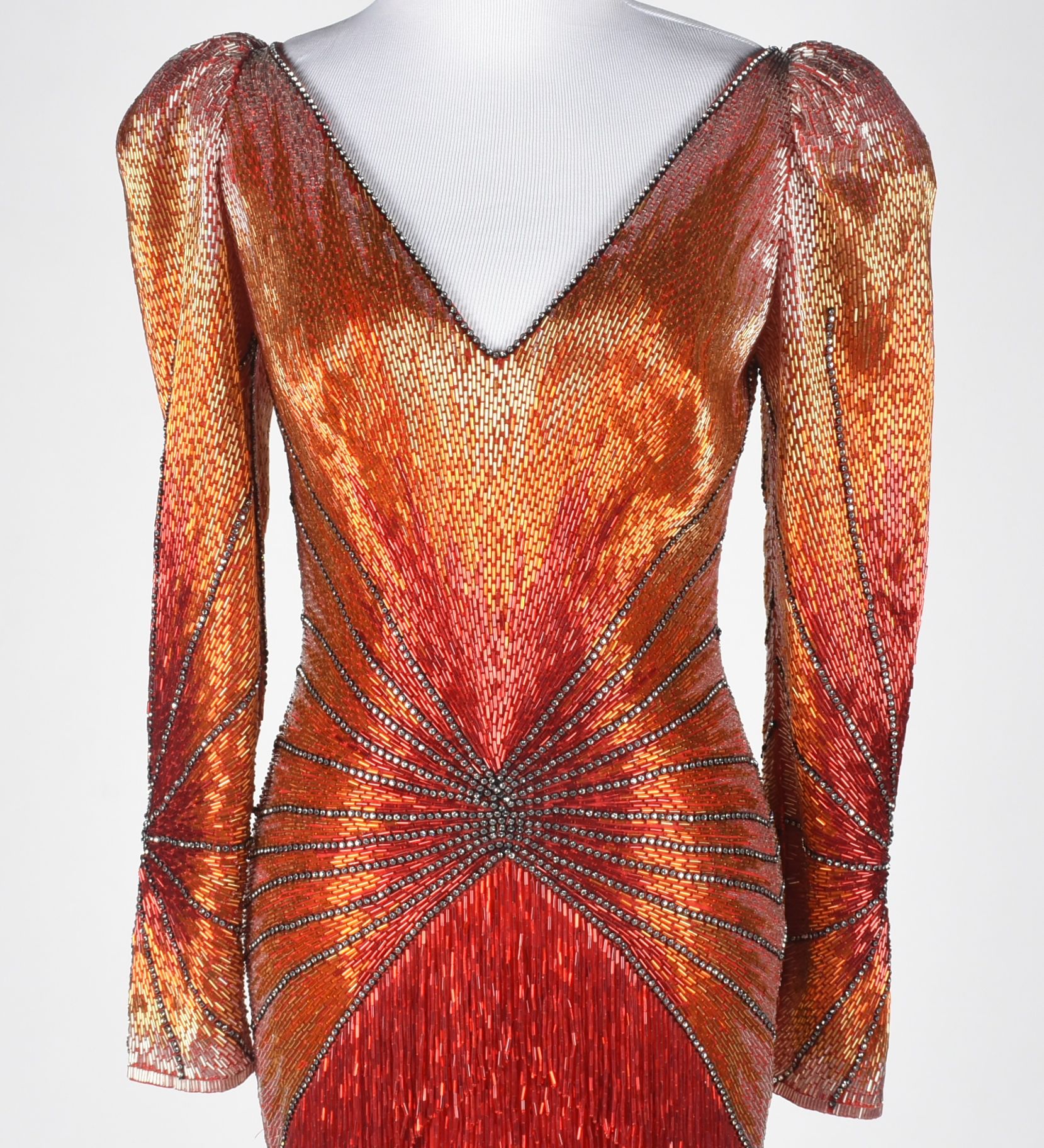 Fernando Wong Couture Beaded Evening Gown