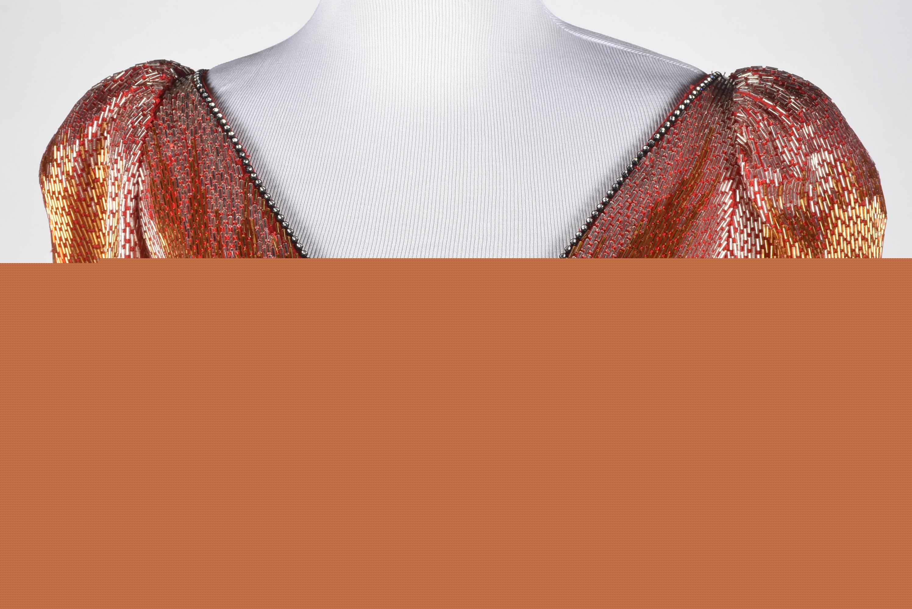 Fernando Wong Couture Beaded Evening Gown