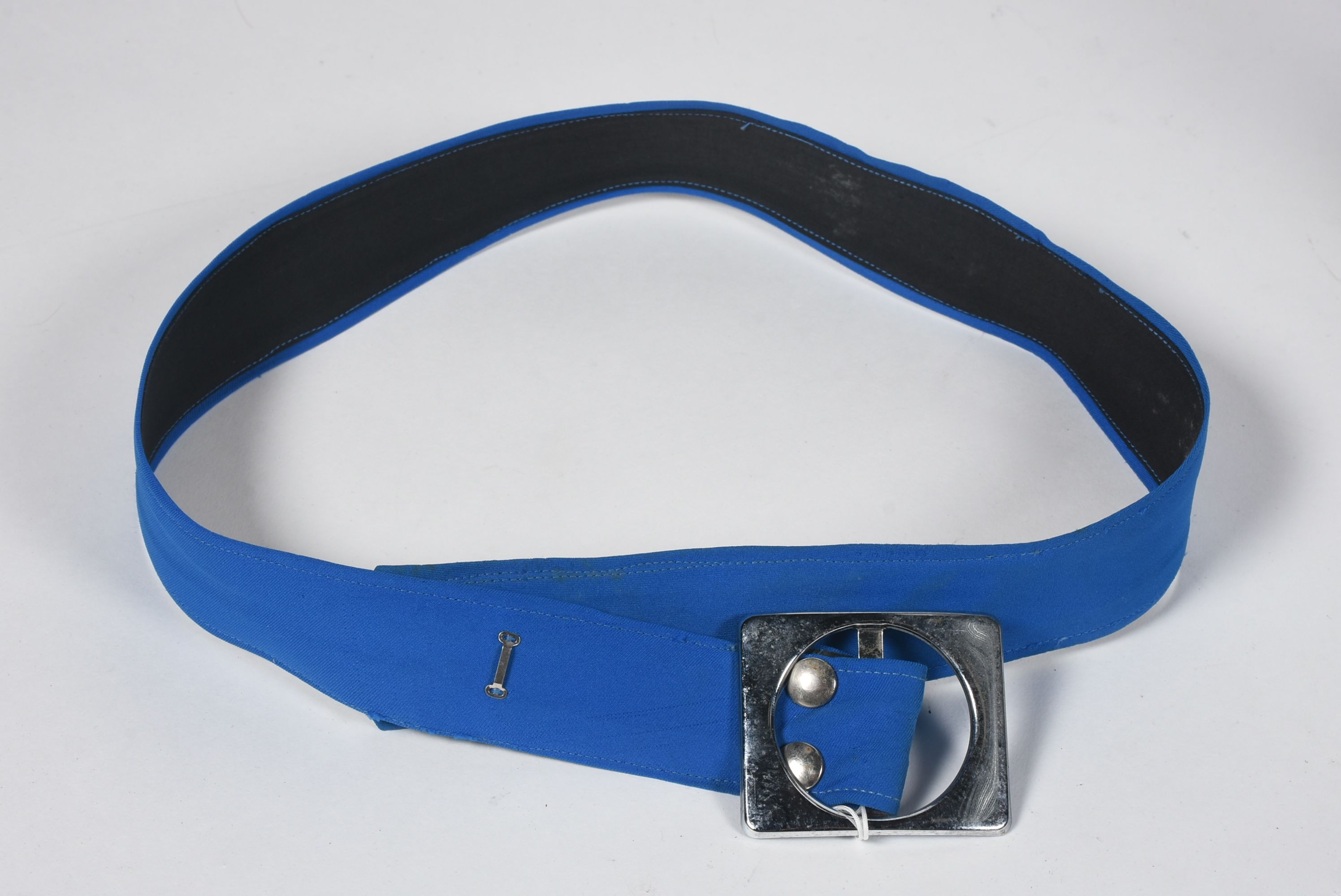 70s Vintage Western Dress Stage Ensemble in Blue with Fringe and Rhinestones