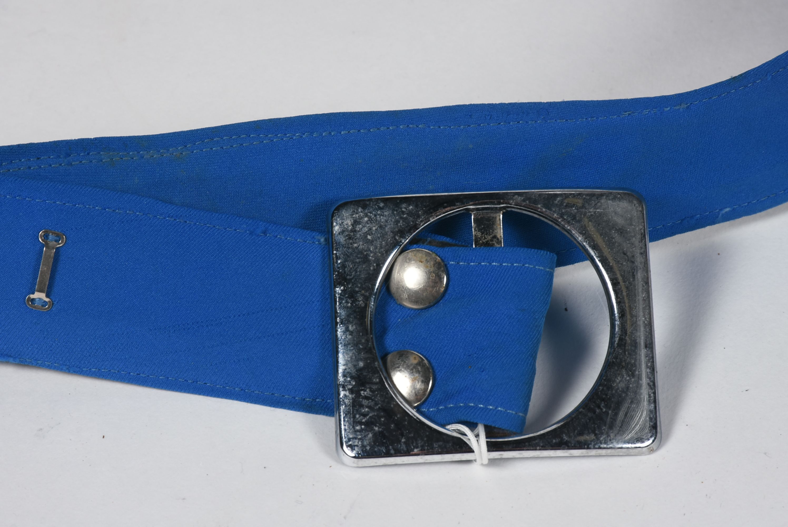 70s Vintage Western Dress Stage Ensemble in Blue with Fringe and Rhinestones