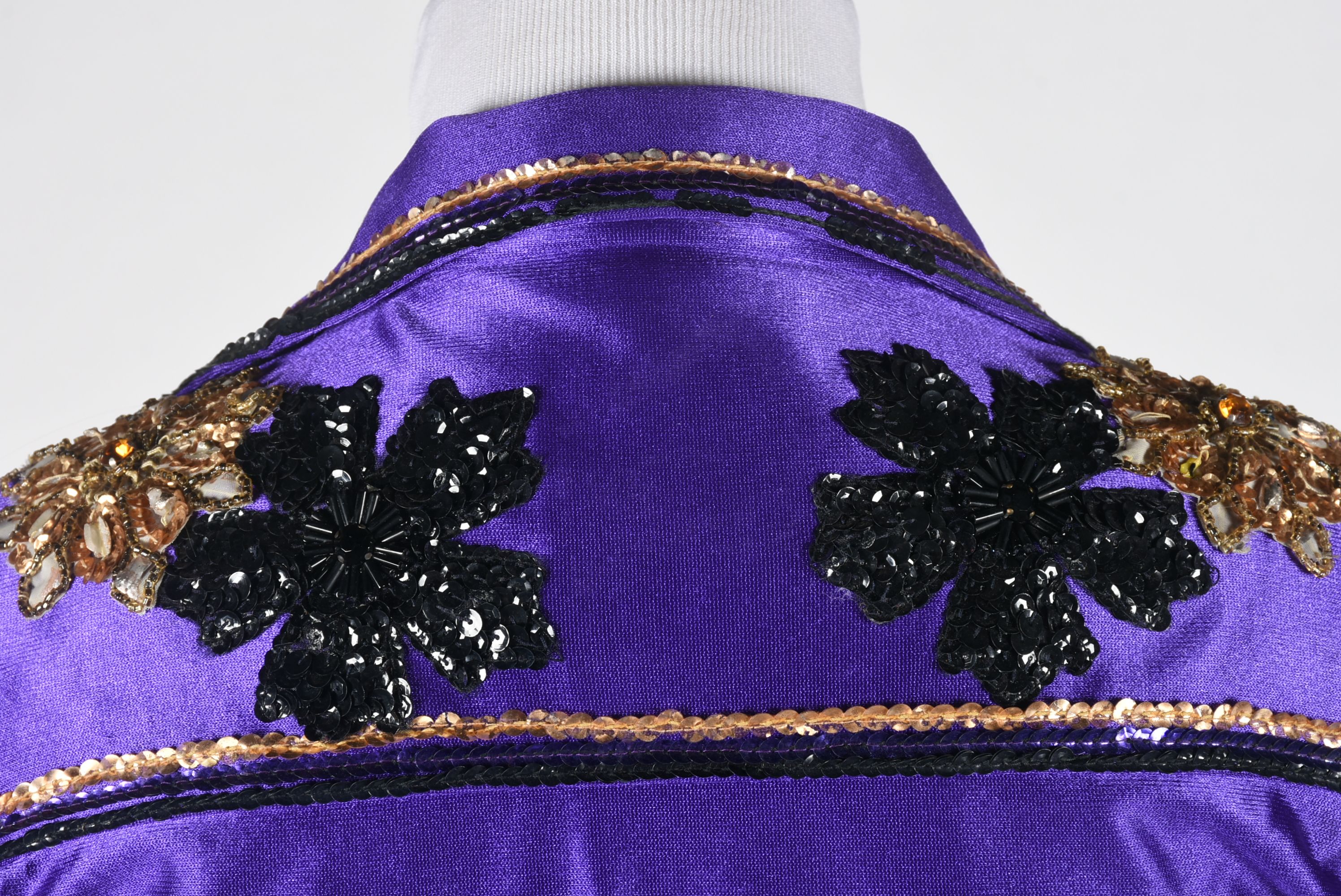 Vintage Bojeongles Originals Embellished Purple Spandex Stage Ensemble Tanya Wore on "Tanya Tucker, Live" Album Cover