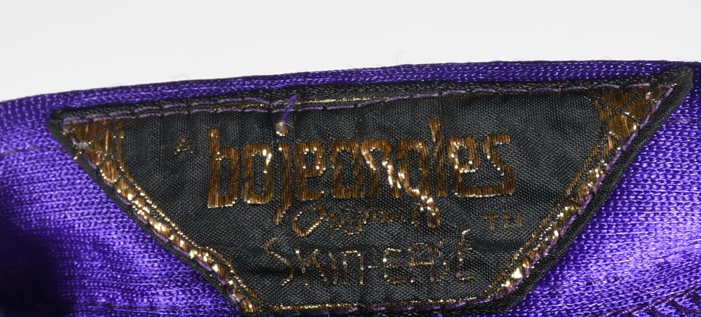 Vintage Bojeongles Originals Embellished Purple Spandex Stage Ensemble Tanya Wore on "Tanya Tucker, Live" Album Cover