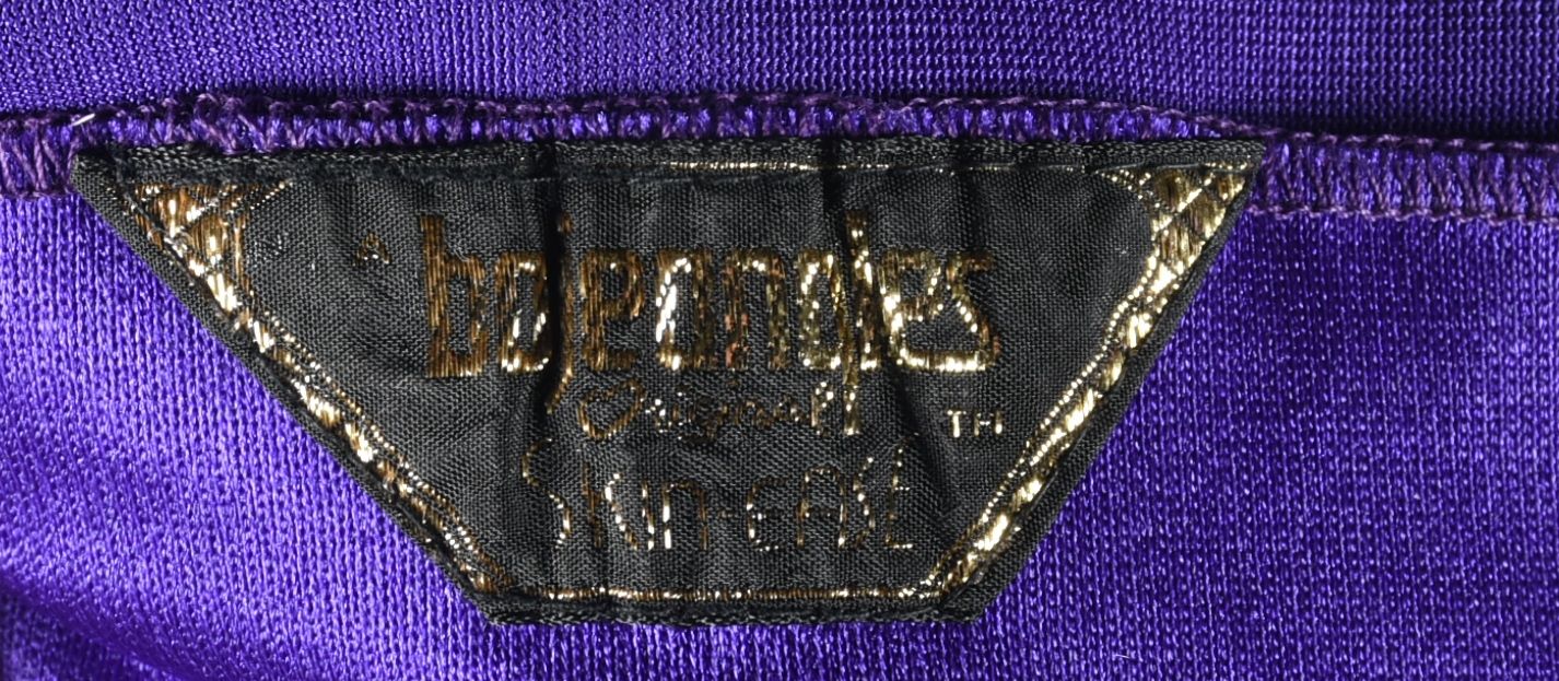 Vintage Bojeongles Originals Embellished Purple Spandex Stage Ensemble Tanya Wore on "Tanya Tucker, Live" Album Cover