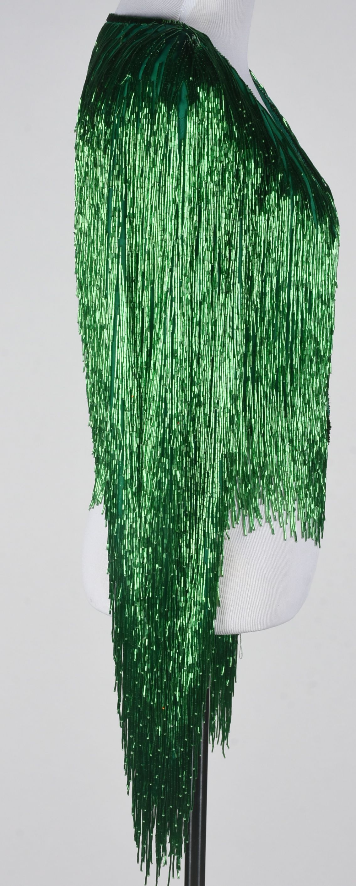 Vintage Sable of Dallas Emerald Green Beaded Evening Jacket