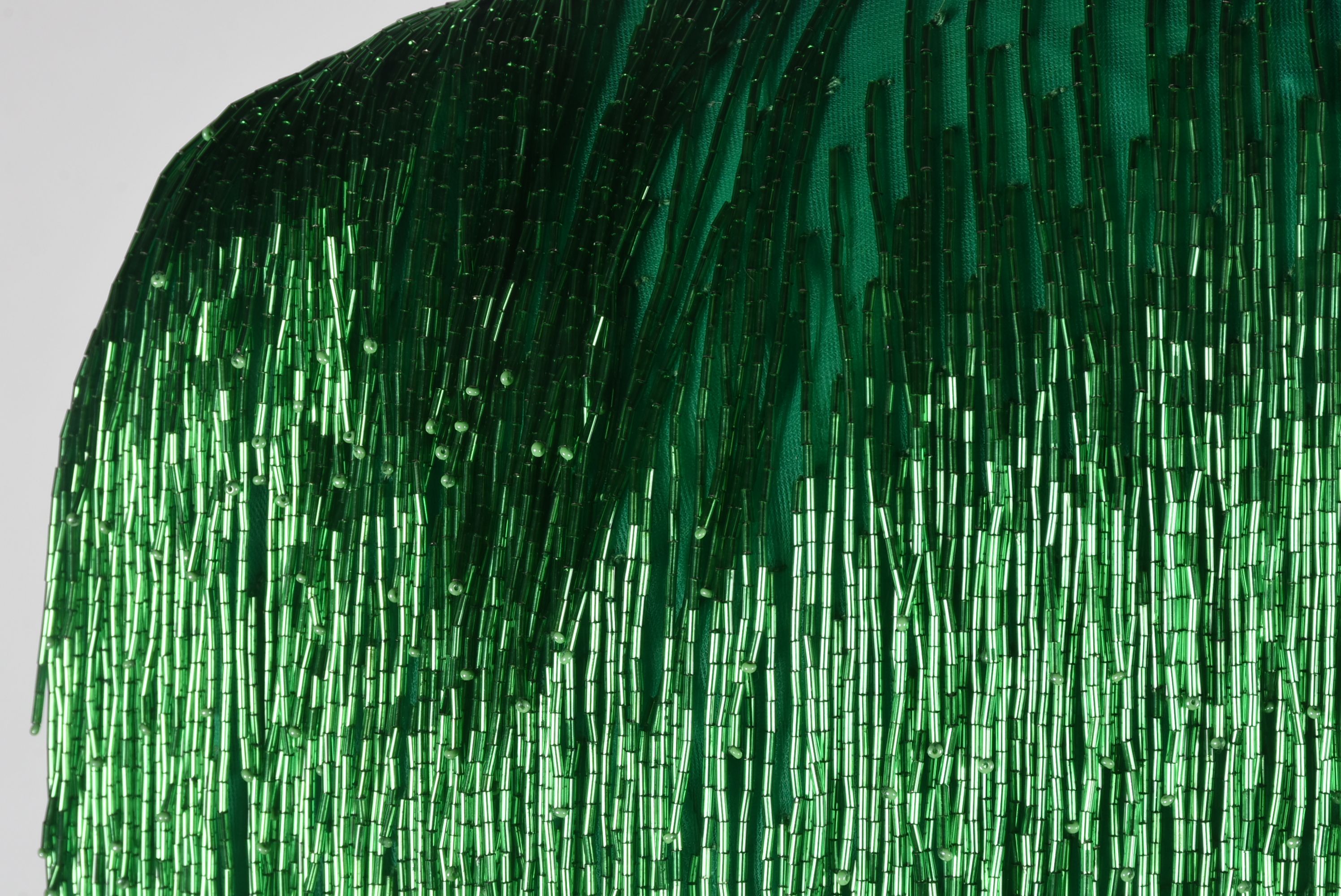 Vintage Sable of Dallas Emerald Green Beaded Evening Jacket