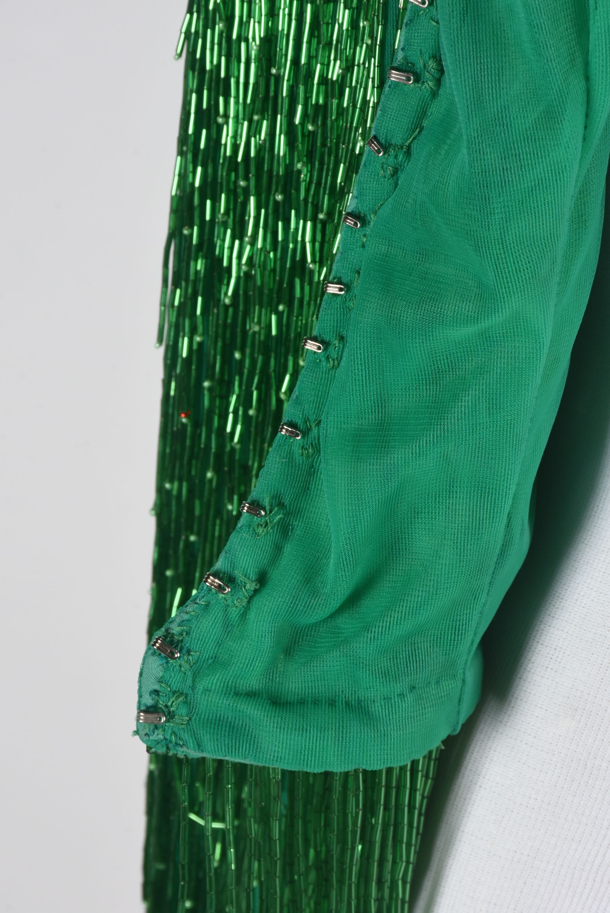 Vintage Sable of Dallas Emerald Green Beaded Evening Jacket