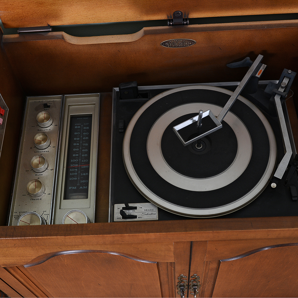 Sears Silvertone Stereo Cabinet Record Player