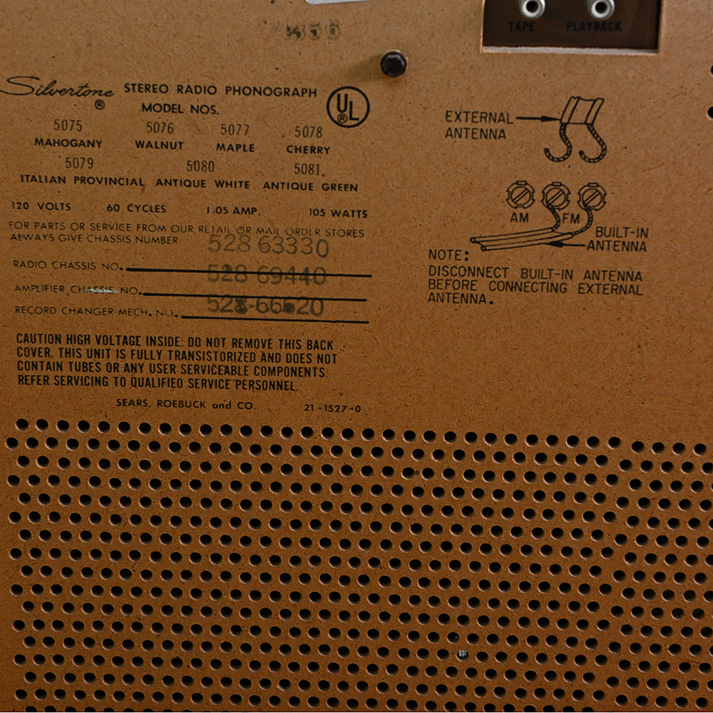 Sears Silvertone Stereo Cabinet Record Player