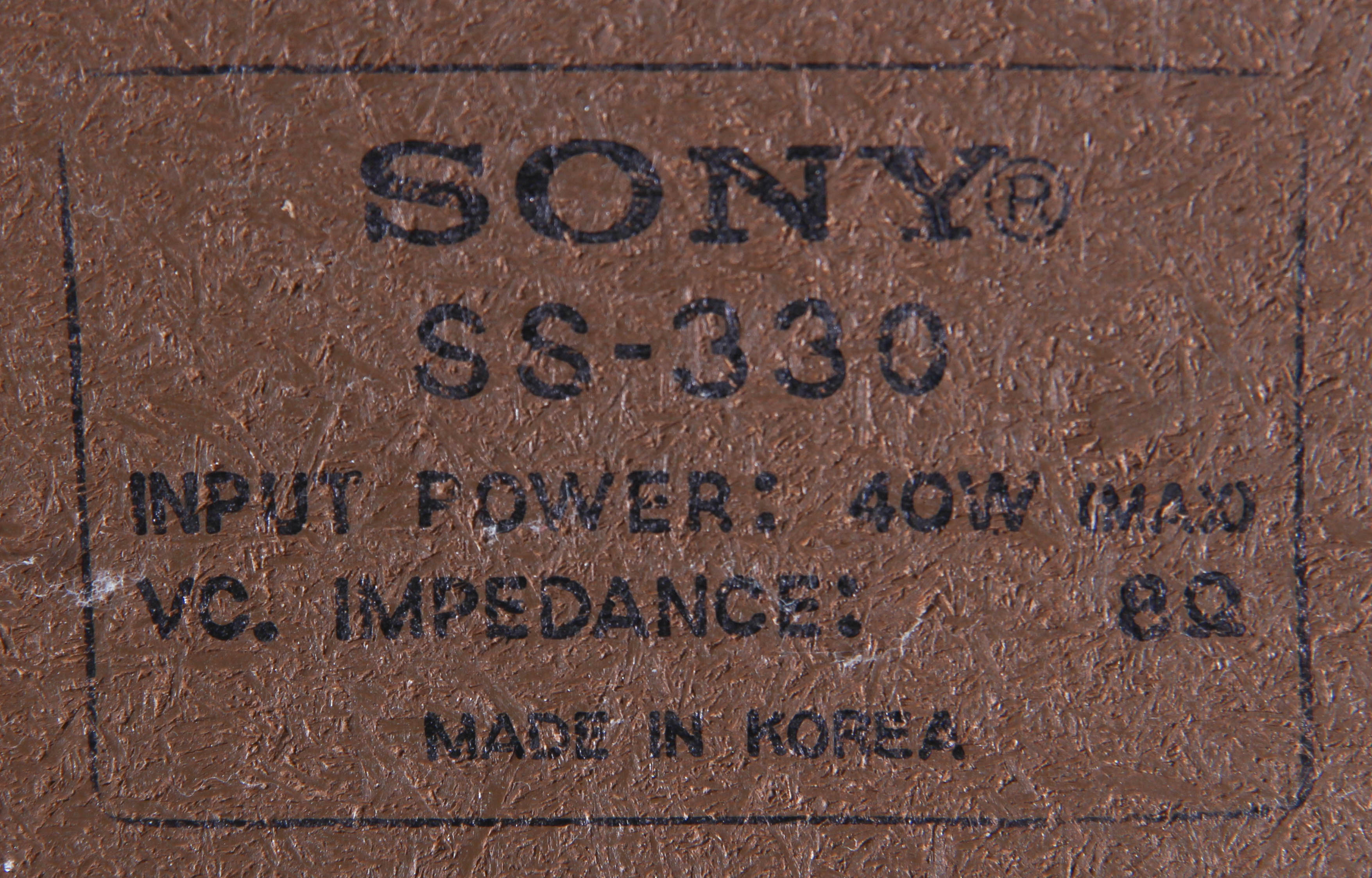 Pair of Vintage Sony Stereo Speakers