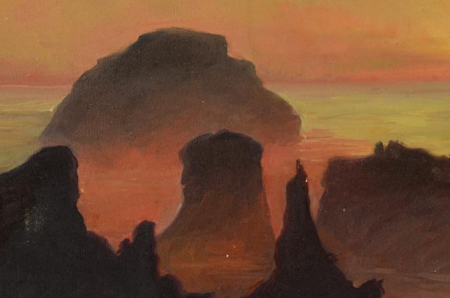 Tony Birr Vintage Original Seascape Oil Painting