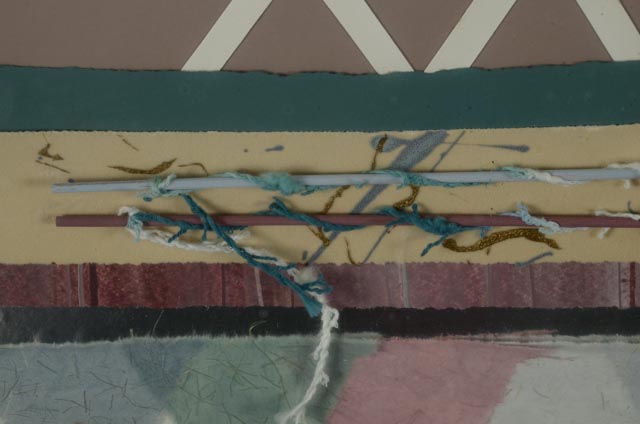 Framed Paper Collage and Assemblage