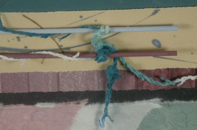 Framed Paper Collage and Assemblage