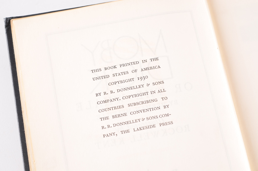 1930 Edition of Moby Dick, Illustrated by Rockwell Kent