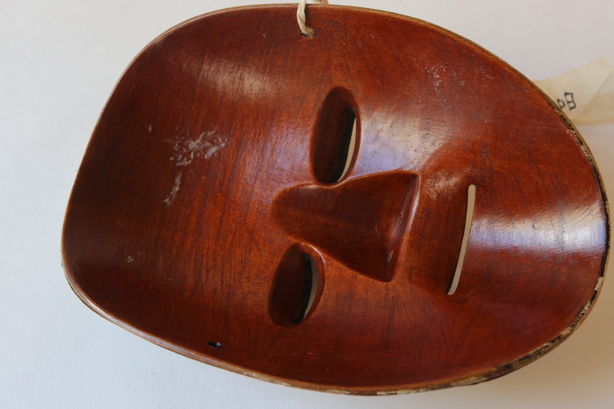 Japanese "Shiro-shakumi" Wood Mask