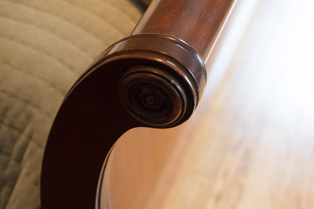 King Sized Walnut Sleigh Bed