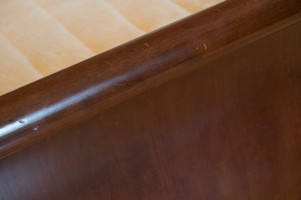 King Sized Walnut Sleigh Bed