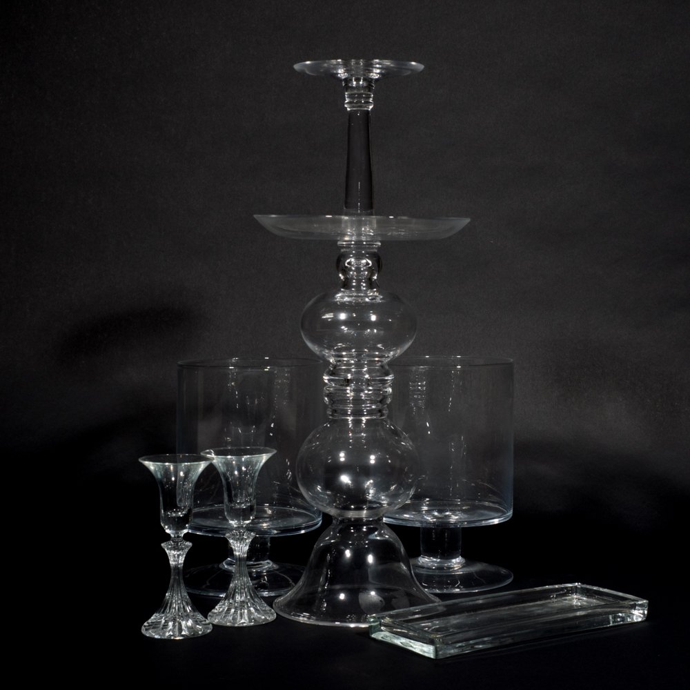 Modern Glass Pillar Candle Holders