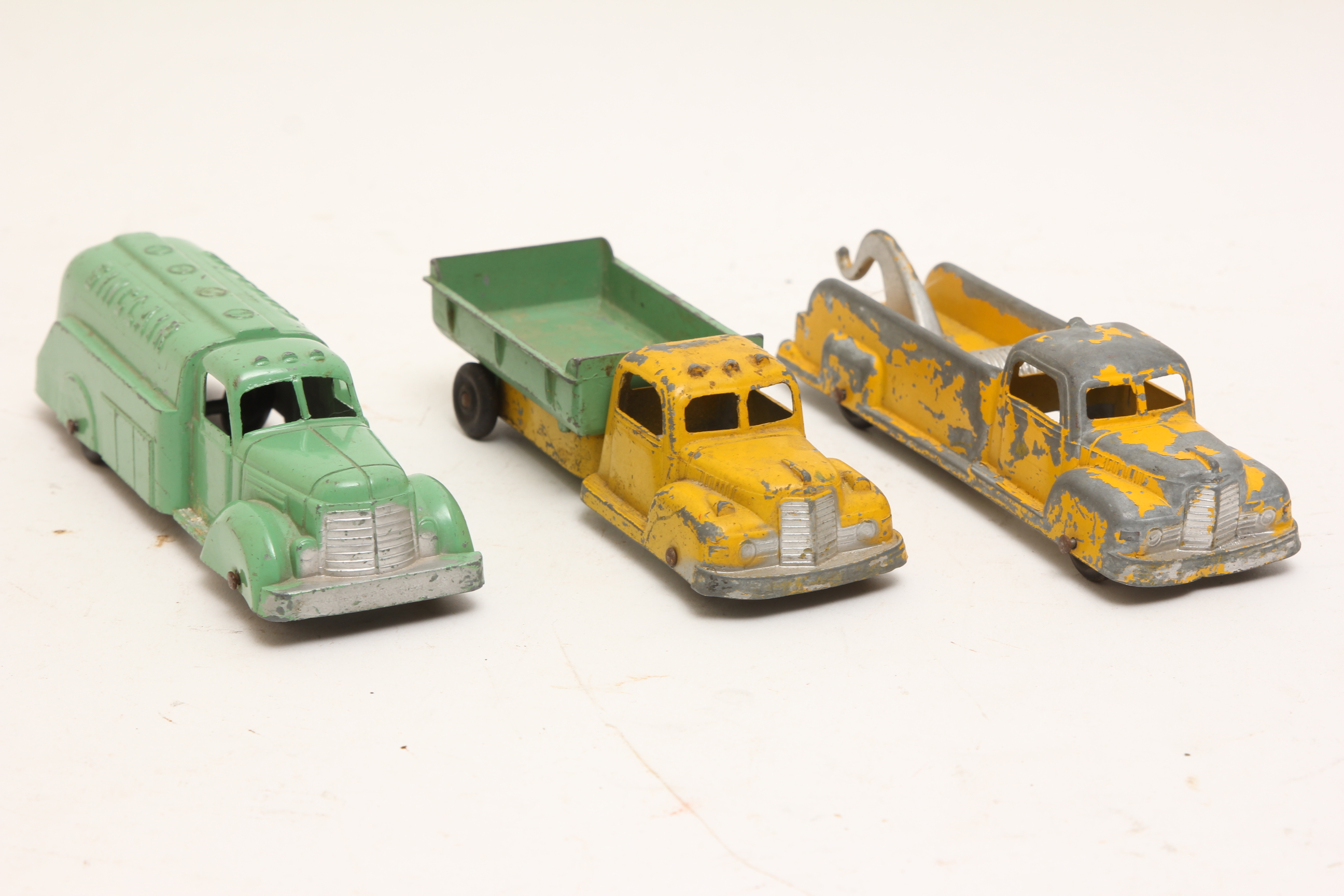 Vintage Tootsie Toy Trucks Including Sinclair Tanker