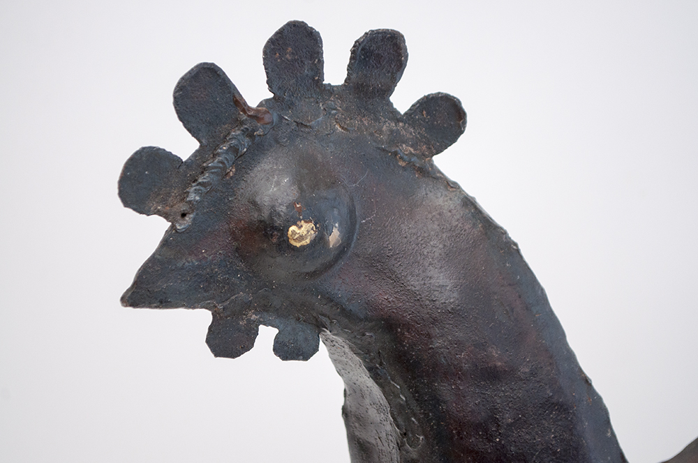 Metal Rooster Sculpture