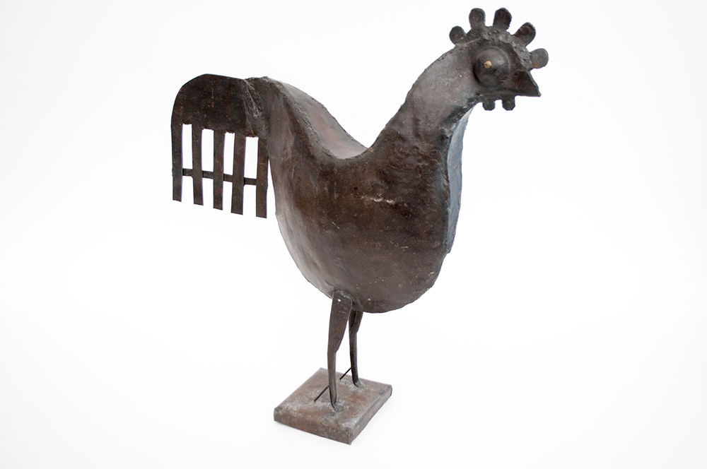 Metal Rooster Sculpture
