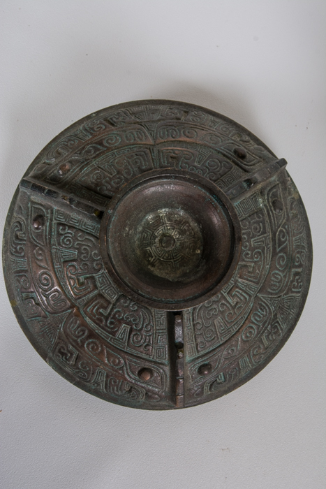 Cast Metal Bucket with a Bronze Finish