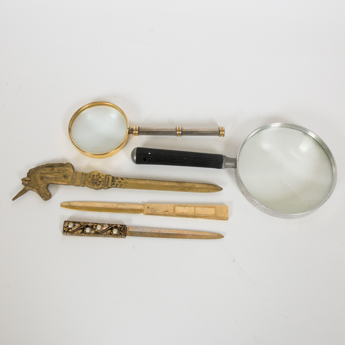 Vintage Letter Openers and Magnifying Glasses