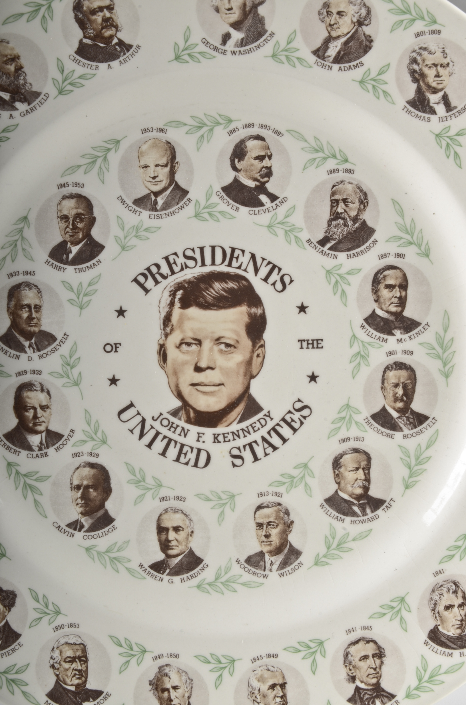 1960s Ceramic John F. Kennedy Presidential Collector Plate