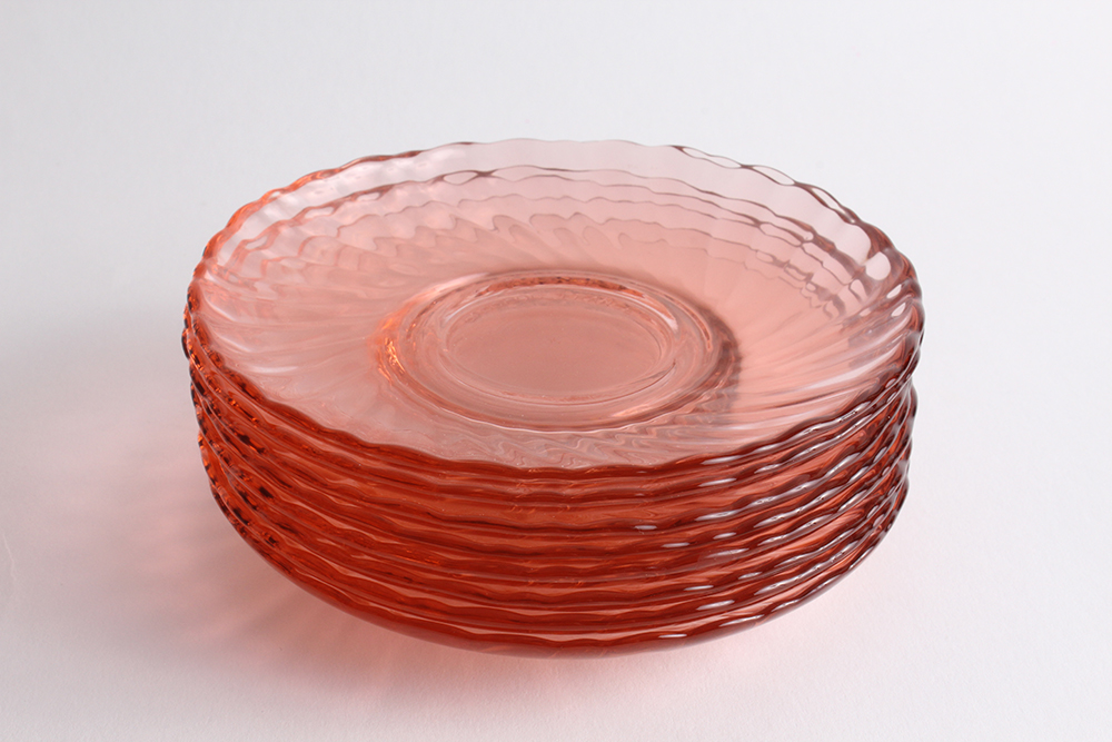 Luminarc Arcoroc France Rosaline Pink Swirl Glassware