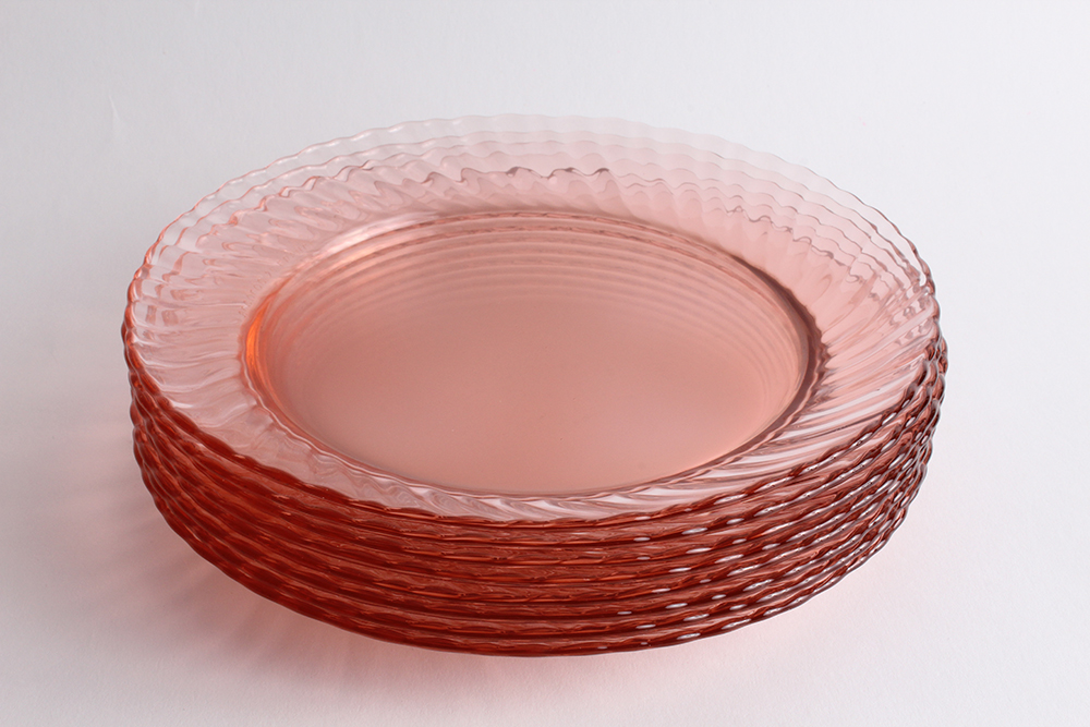 Luminarc Arcoroc France Rosaline Pink Swirl Glassware