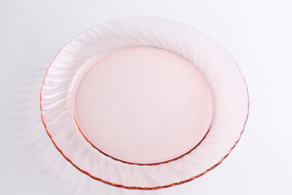 Luminarc Arcoroc France Rosaline Pink Swirl Glassware