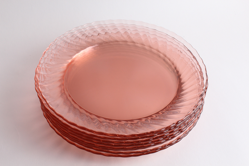 Luminarc Arcoroc France Rosaline Pink Swirl Glassware