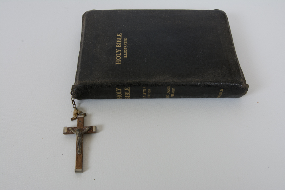 Vintage Bibles And Decorative Crosses