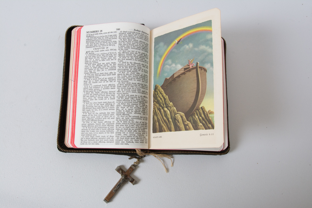 Vintage Bibles And Decorative Crosses