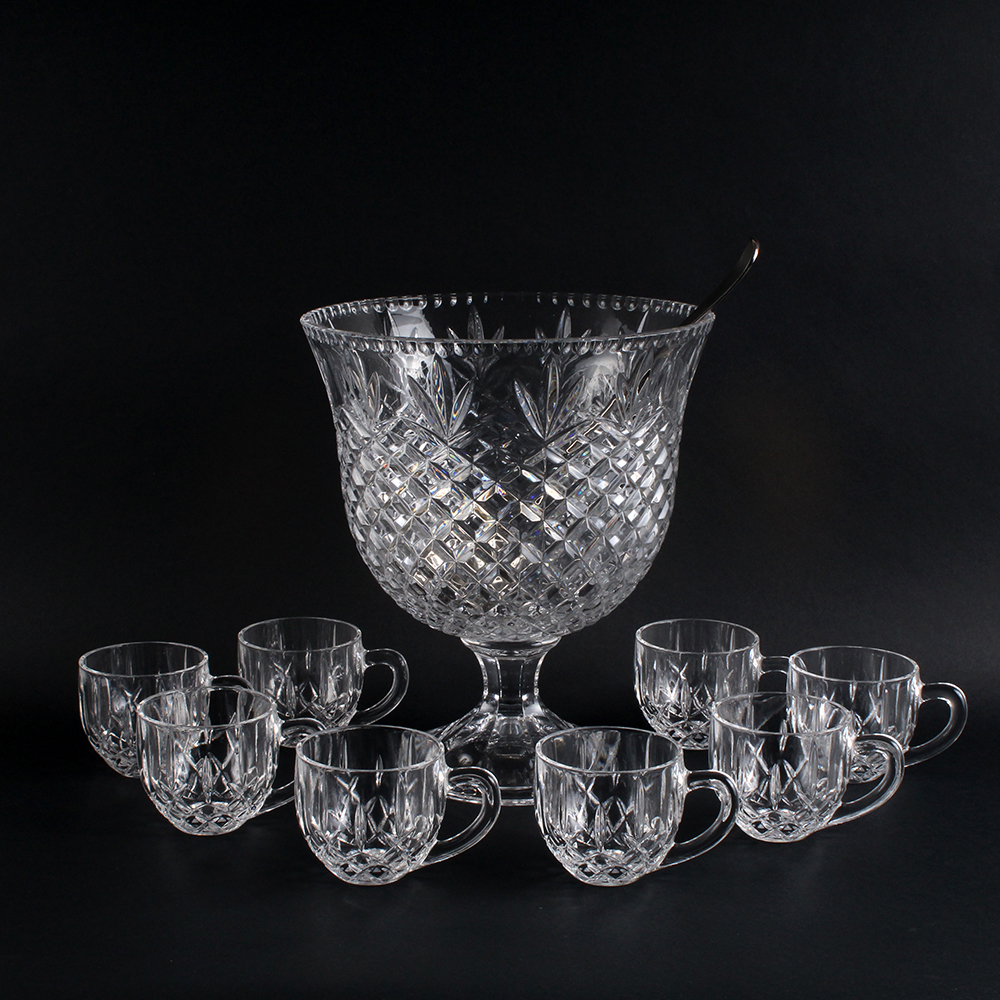Brilliant Crystal Punch Bowl Set