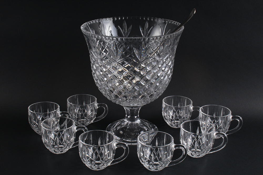 Brilliant Crystal Punch Bowl Set