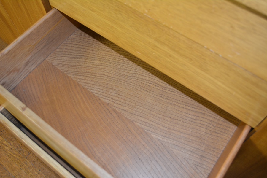 Mid Century Modern Oak Mid Height Armoire