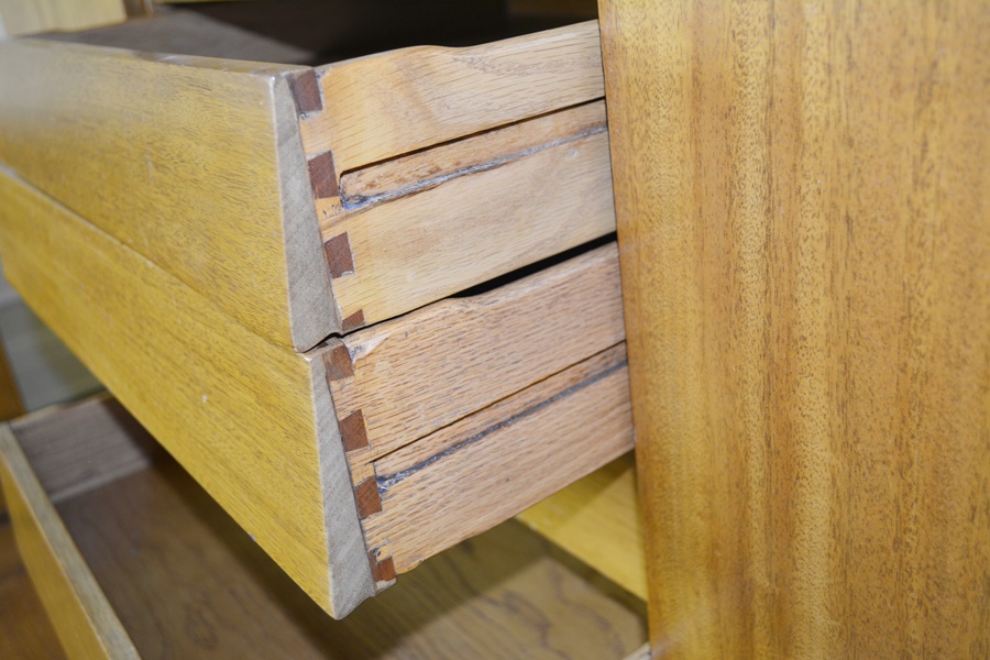 Mid Century Modern Oak Mid Height Armoire