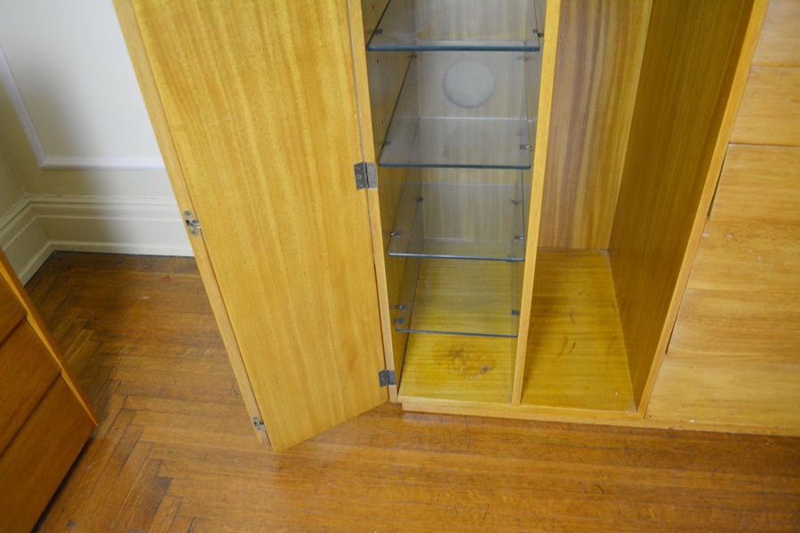 Mid Century Modern Oak Mid Height Armoire