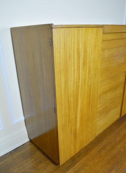 Mid Century Modern Oak Mid Height Armoire