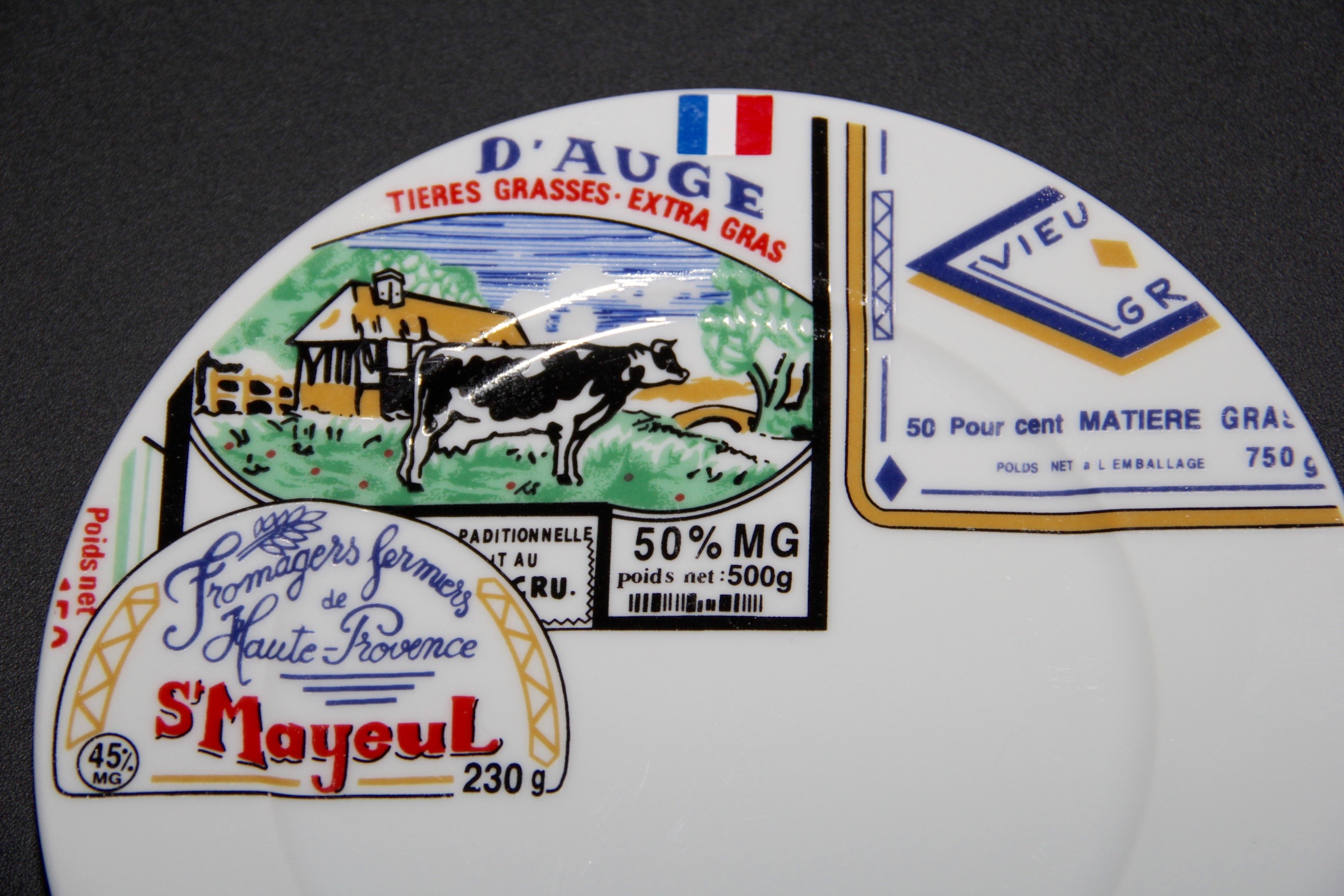 Set of Vintage French-Themed Plates