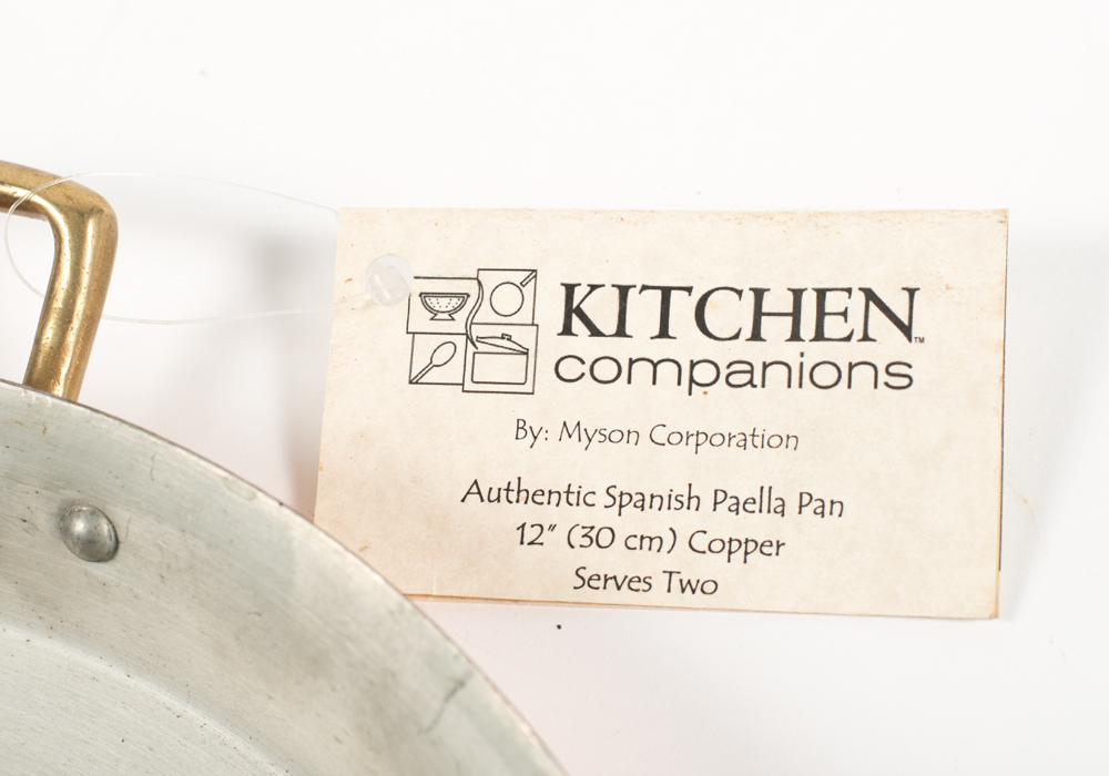 Copper Paella Pan and All-Clad Pans