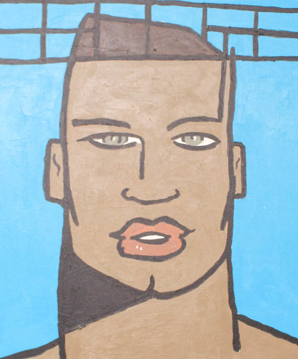 Signed Acrylic on Canvas Portrait