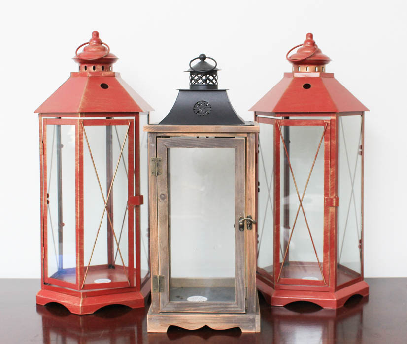Three Metal Lanterns