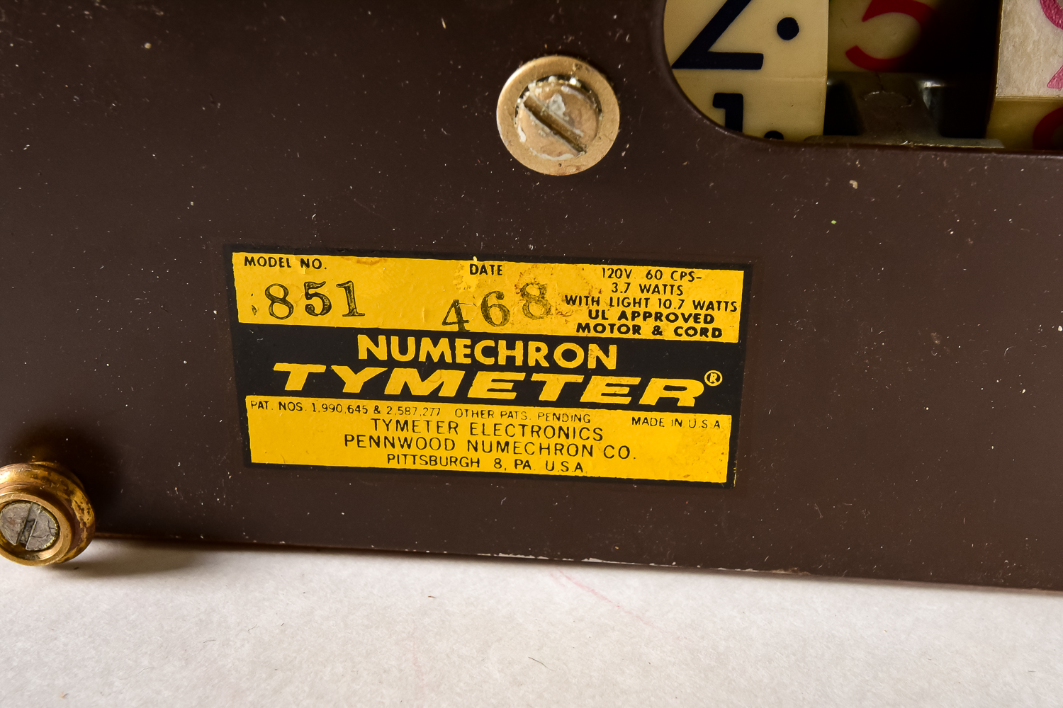 Vintage Tymeter Electric Clock