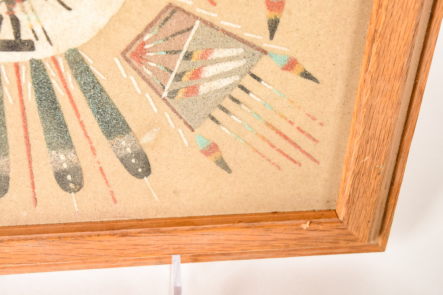 Collection of Native American Style Sand Art and Pottery