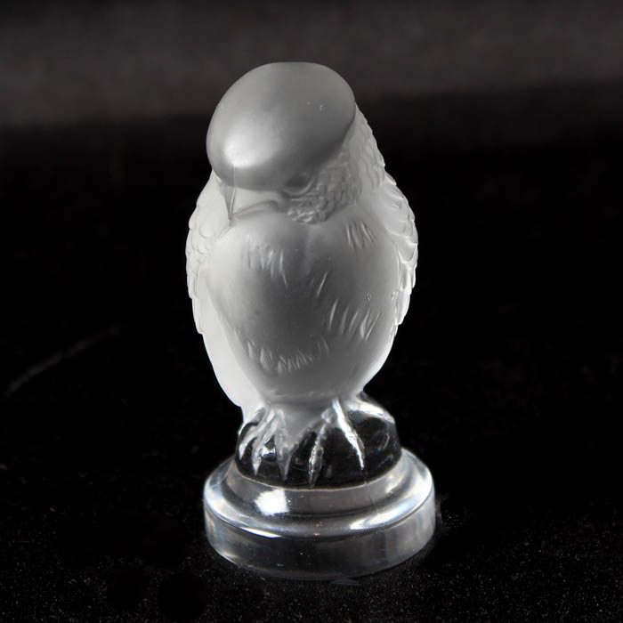 Lalique Crystal Chickadee Figurine