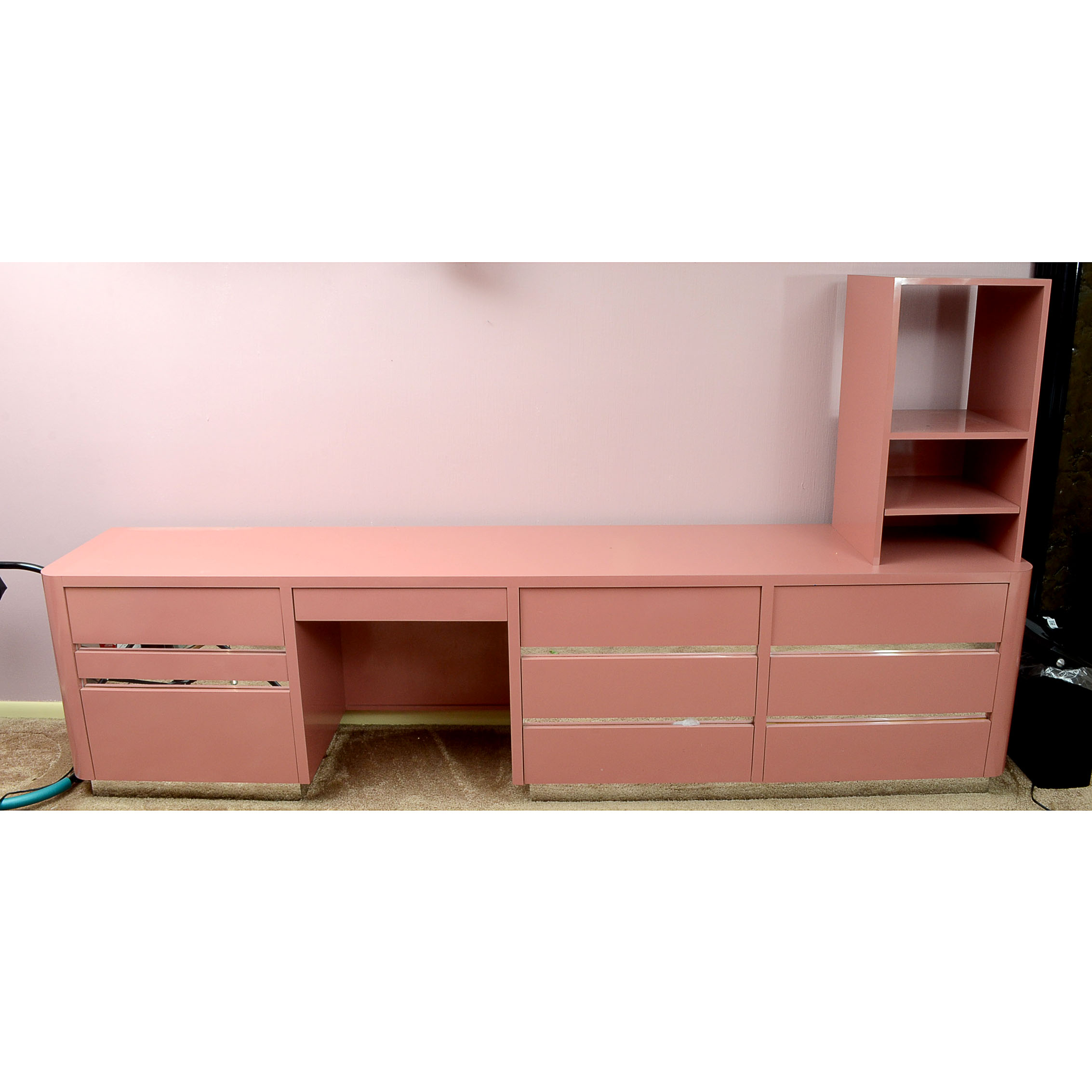 Retro Modern Desk and Dresser Unit